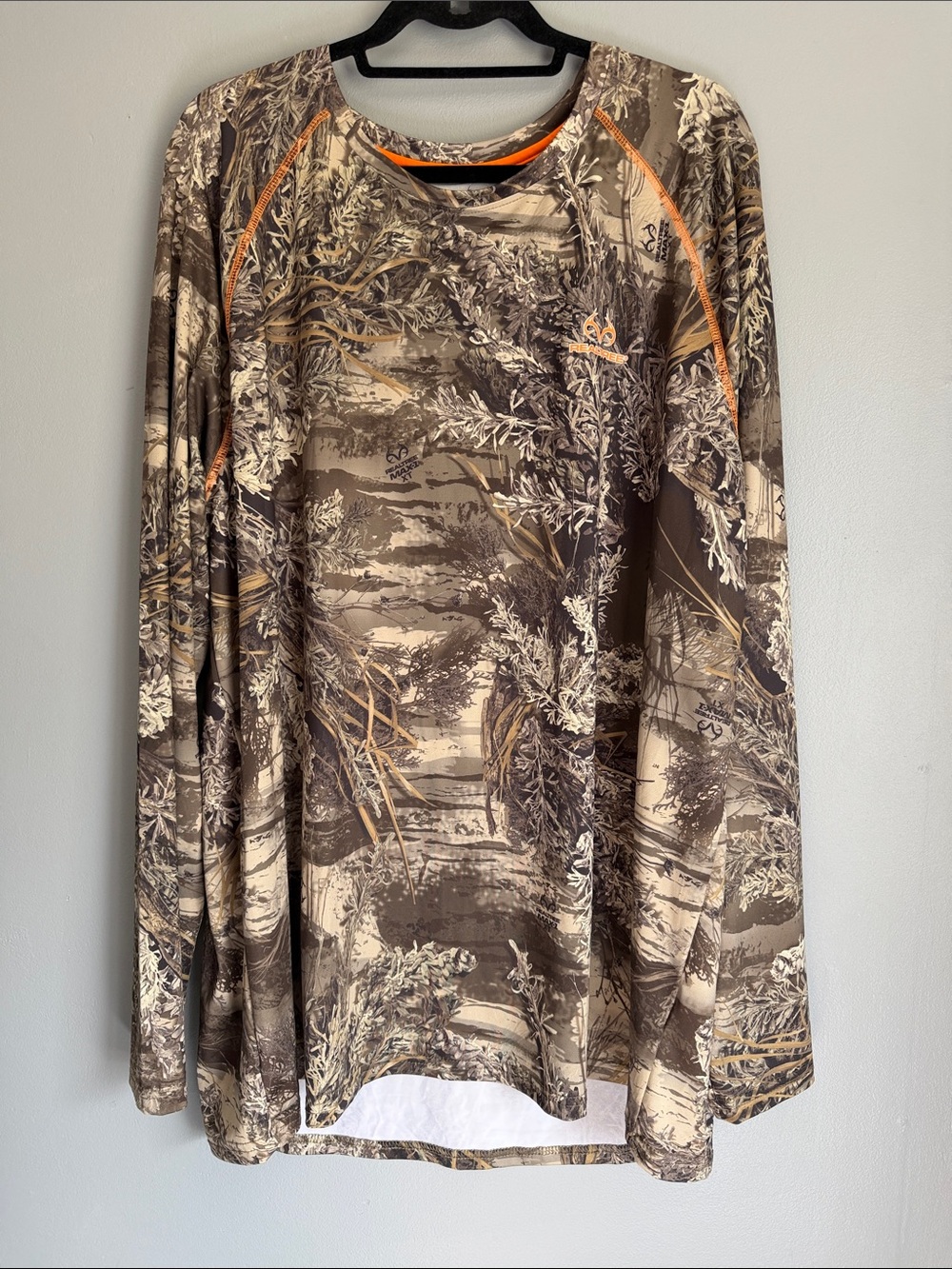 Realtree MAX-1 XT Camo Hunting Outdoors Performance Long Sleeve Hunting Shirt 2X